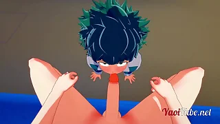 Boku no Hero Academia Yaoi - Midoriya Izuku (Deku) with the addition of Uzumaki Having Sex regarding the underground Blowjob, Bareback Creampie 1-2 .